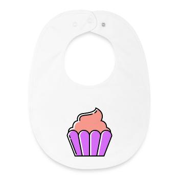 Muffin cupcake - Baby Organic Lätzchen - Weiß - Vorne