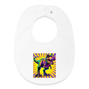 dinosaur - Baby Organic Bib - white - Front