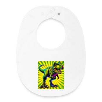 dinosaur - Baby Organic Bib - white - Front