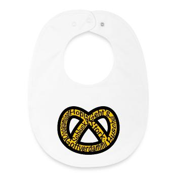 Pretzel Alsace Expression - Baby Organic Bib - white - Front
