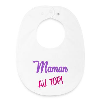 MOM. MOTHER'S DAY. HAPPY MOTHER'S DAY - Baby Organic Bib - white - Front