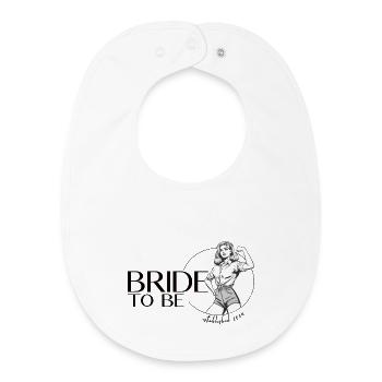 Future mariée - Enterrement de vie de jeune fille - Bavoir bébé bio - blanc - Devant