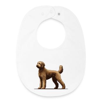 Labradoodle - Baby Organic Bib - white - Front