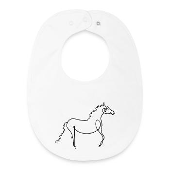 Horse - Baby Organic Bib - white - Front