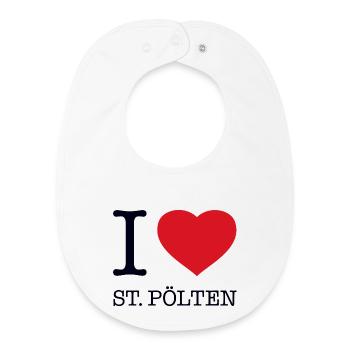 J'aime St. Pölten - Bavoir bébé bio - blanc - Devant