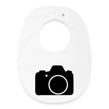 Caméra - Bavoir bébé bio - blanc - Devant