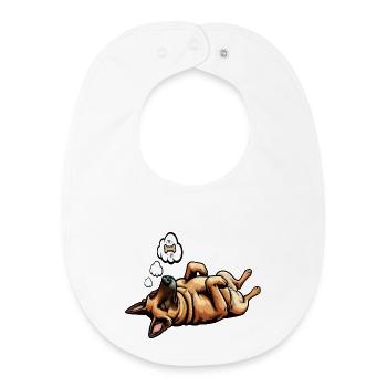 Berger Belge Malinois Propriétaire Malinois - Bavoir bébé bio - blanc - Devant