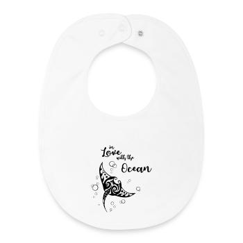 In Love with the Ocean - Manta - Baby Organic Lätzchen - Weiß - Vorne