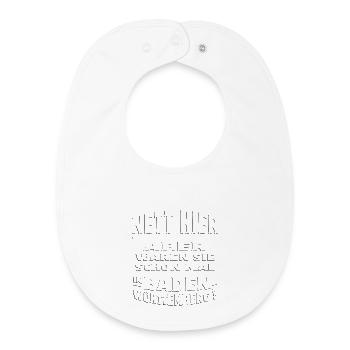 Nett hier - BADEN WüRTTEMBERG embossed - Baby Organic Lätzchen - Weiß - Vorne