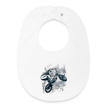 BMX Fahrrad | BMX Rad | Cooles BMX | Geschenkidee - Baby Organic Lätzchen - Weiß - Vorne