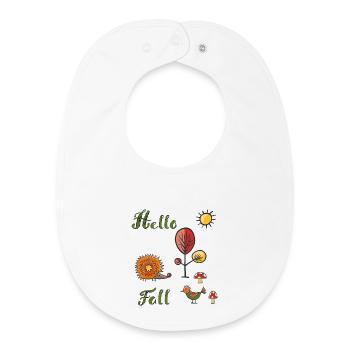 Hello Fall - Baby Organic Lätzchen - Weiß - Vorne