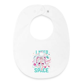 I need Space Astronaut - Baby Organic Lätzchen - Weiß - Vorne