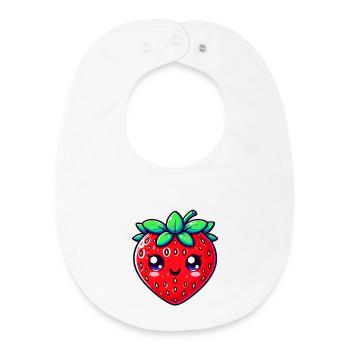 Fraise Fraises - Bavoir bébé bio - blanc - Devant