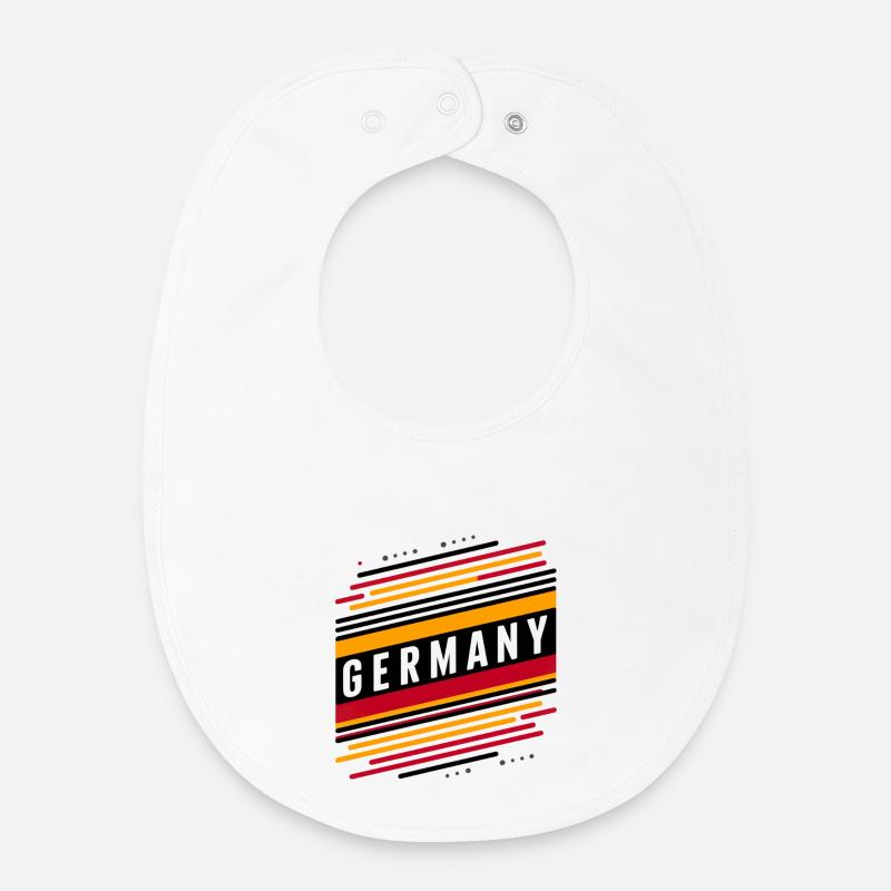 GERMANY FLAG COLOR - Bavoir bébé bio - blanc