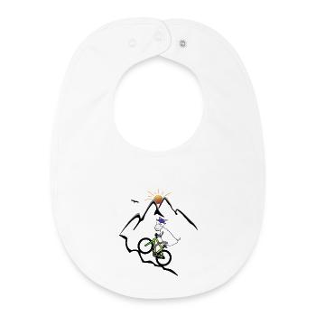 Mountain Bike Goat - Baby Organic Bib - white - Front
