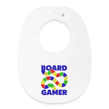 Board Game Fan Color Path - Baby Organic Bib - white - Front
