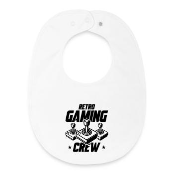 Retro Gaming Crew Gamer - Bavoir bébé bio - blanc - Devant