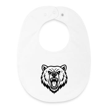 Ours - Bavoir bébé bio - blanc - Devant