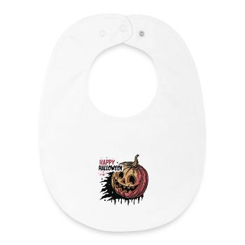Expressive Halloween Pumpkin - Baby Organic Bib - white - Front