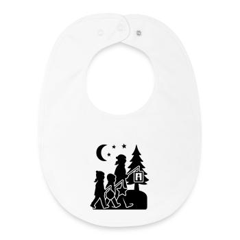 Lantern Running Kids - Baby Organic Bib - white - Front