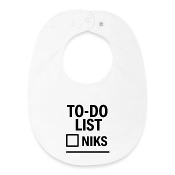 To-do-Liste nichts - Baby Organic Lätzchen - Weiß - Vorne