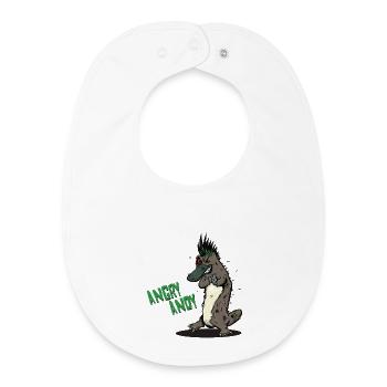Angry Andy - Platypus - Baby Organic Bib - white - Front