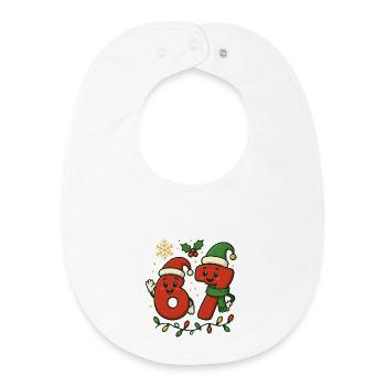 Joyeux Brainrot - Bavoir bébé bio - blanc - Devant