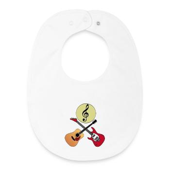 The power of music - Baby Organic Bib - white - Front