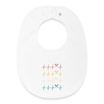 Dart Heartbeat Retro Darts Darter  - Baby Organic Bib - white - Front