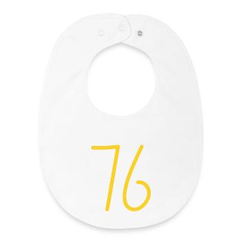 76 - Baby Organic Bib - white - Front