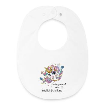 Finally a schoolchild - Baby Organic Bib - white - Front