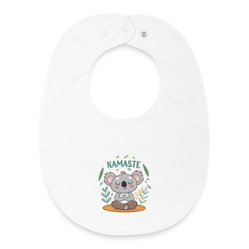 Koala Zen Namaste - Baby Organic Lätzchen - Weiß - Vorne