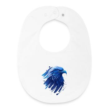 Blauer Adler  - Baby Organic Lätzchen - Weiß - Vorne