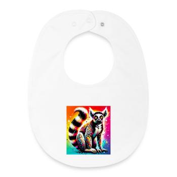 Lemur - Baby Organic Bib - white - Front