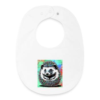 hedgehog - Baby Organic Bib - white - Front