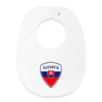 Slovaquie Armoiries / Cadeau couleurs nationales drapeau - Bavoir bébé bio - blanc - Devant