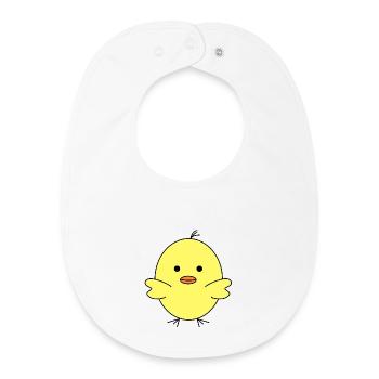 Yellow chick - Baby Organic Bib - white - Front