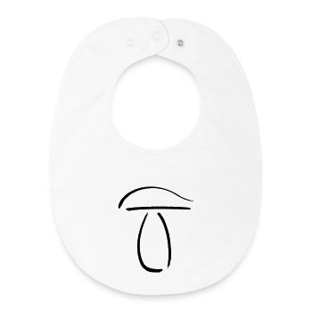 Stick mushroom porcini mushroom - Baby Organic Bib - white - Front
