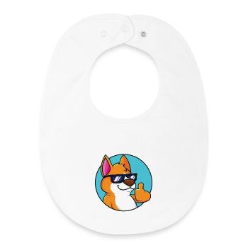 Cool Fox - Pouce vers le haut - Bavoir bébé bio - blanc - Devant