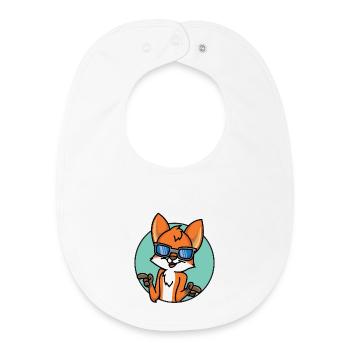 Renard drôle - Bavoir bébé bio - blanc - Devant