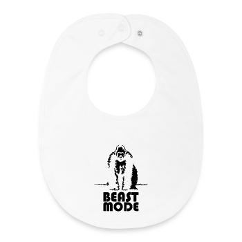 Icône du mode bête Gorilla Monkey Monkey Monkey Icône - Bavoir bébé bio - blanc - Devant