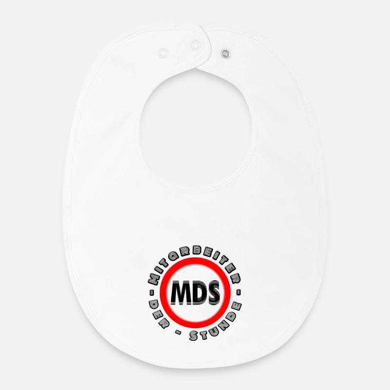 Employé de l’heure Employé du mois MDS - Bavoir bébé bio - blanc