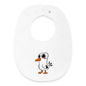 Cute seagull - Baby Organic Bib - white - Front