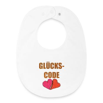 GLÜCKS CODE - Baby Organic Lätzchen - Weiß - Vorne