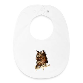 Fabulous Feline Splatter - Baby Organic Bib - white - Front