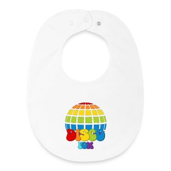 Disco Fox Discokugel Groovy Discothek Discofox - Baby Organic Lätzchen - Weiß - Vorne