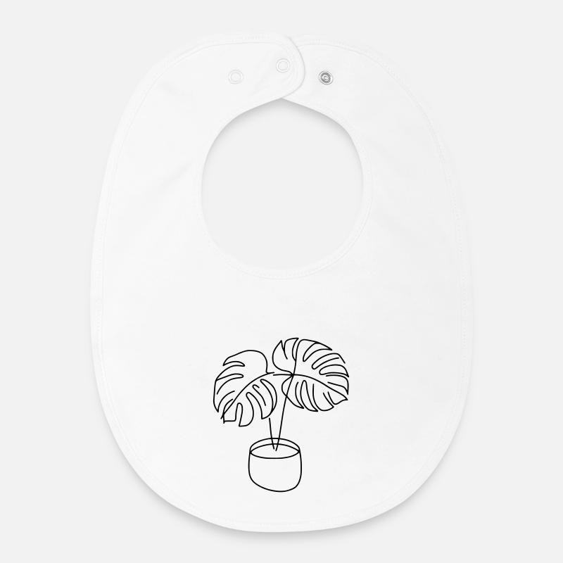 Monstera - Baby Organic Bib - white