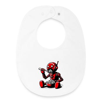 Martian Extraterrestrial Alien Robot - Baby Organic Bib - white - Front