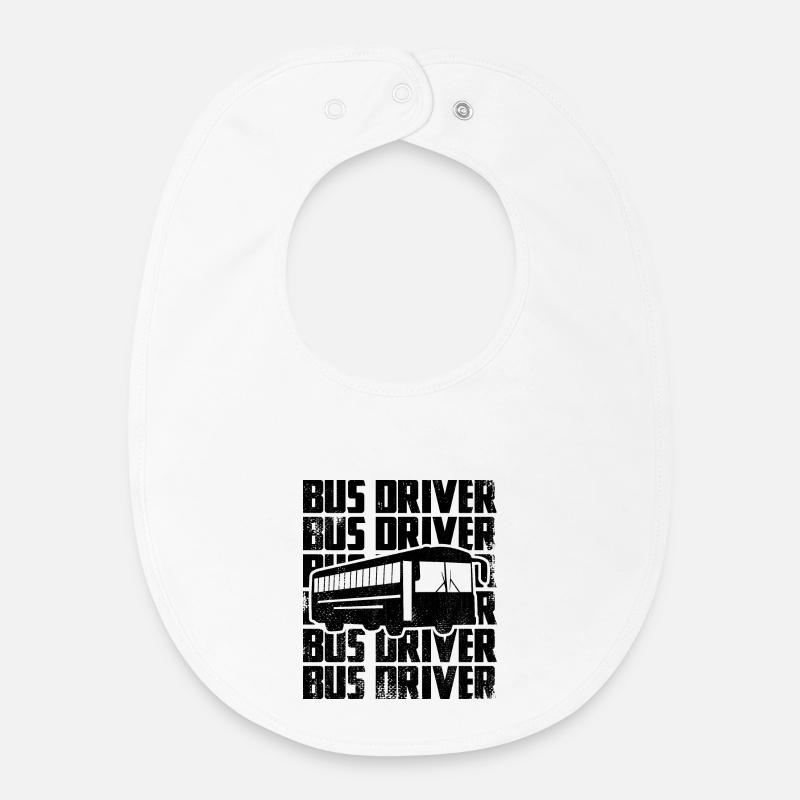 Bus Driver - Baby Organic Lätzchen - Weiß
