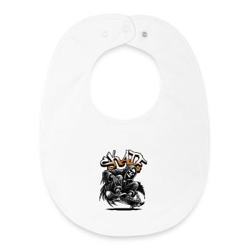 Skull Grim Reaper Skate Graffiti - Baby Organic Lätzchen - Weiß - Vorne